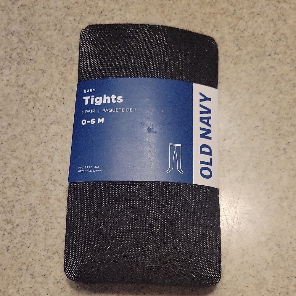Old Navy Black Baby Tights 0-6 Months